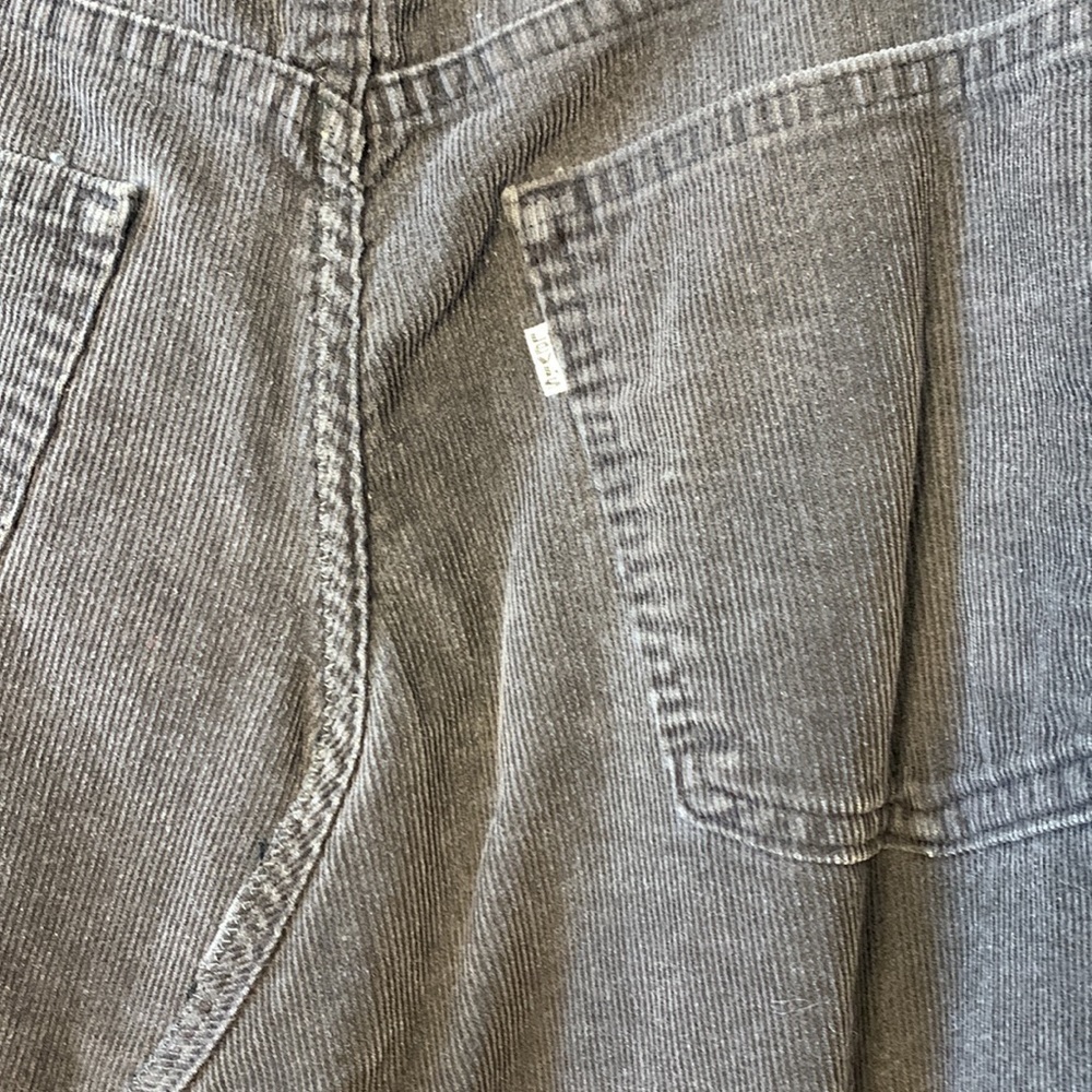 Levi’s Gray Corduroy Upcycled Hippie Maxi Skirt Vintage White Tab Festival - Picture 5 of 5
